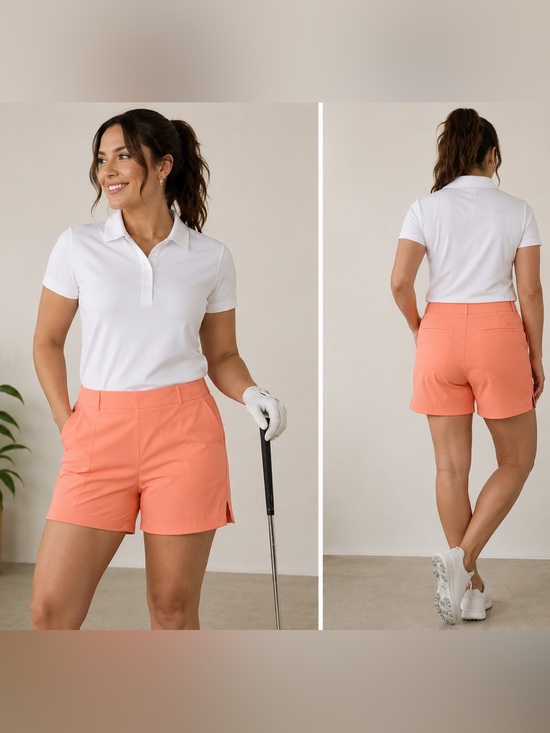 adidas Pants - #650 adidas Women’s XL Coral Pull On Golf Shorts Stretch Performance